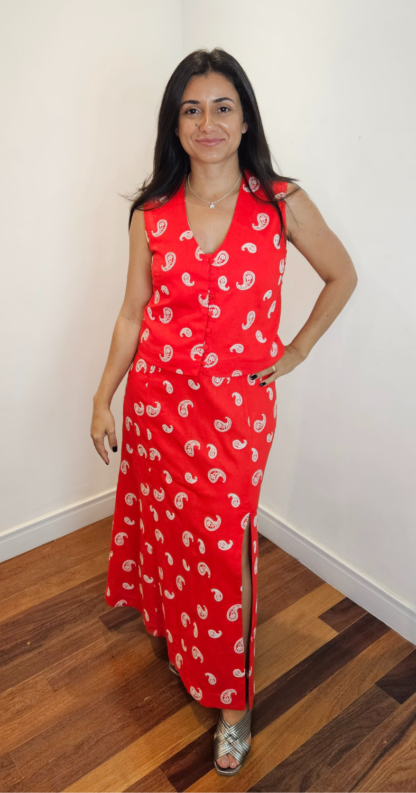 BLUSA BORDADA VERMELHA - Image 2