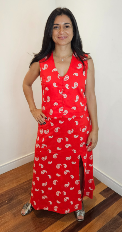 BLUSA BORDADA VERMELHA - Image 4